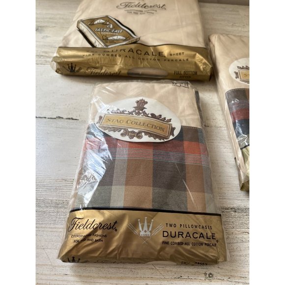 Vintage NOS Fieldcrest Stag Collection full size sheet set - Picture 4 of 4